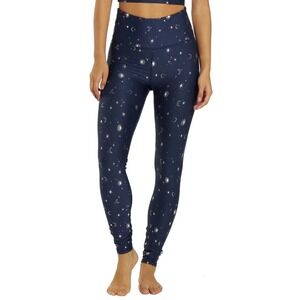 Marika Marley Celestial Print Leggings‎ Navy Waist Pocket S Ankle